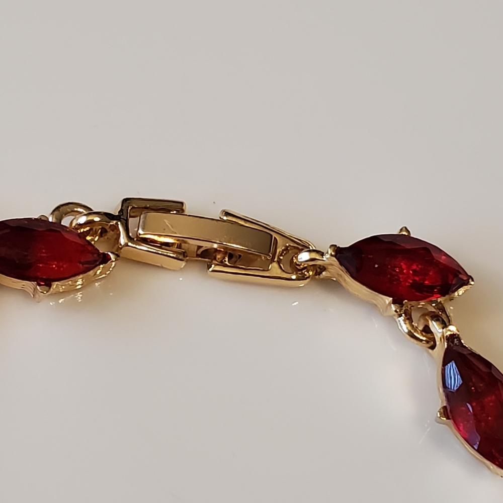 C9 Gold Red Faux Crystal Bracelet - Picture 3 of 4